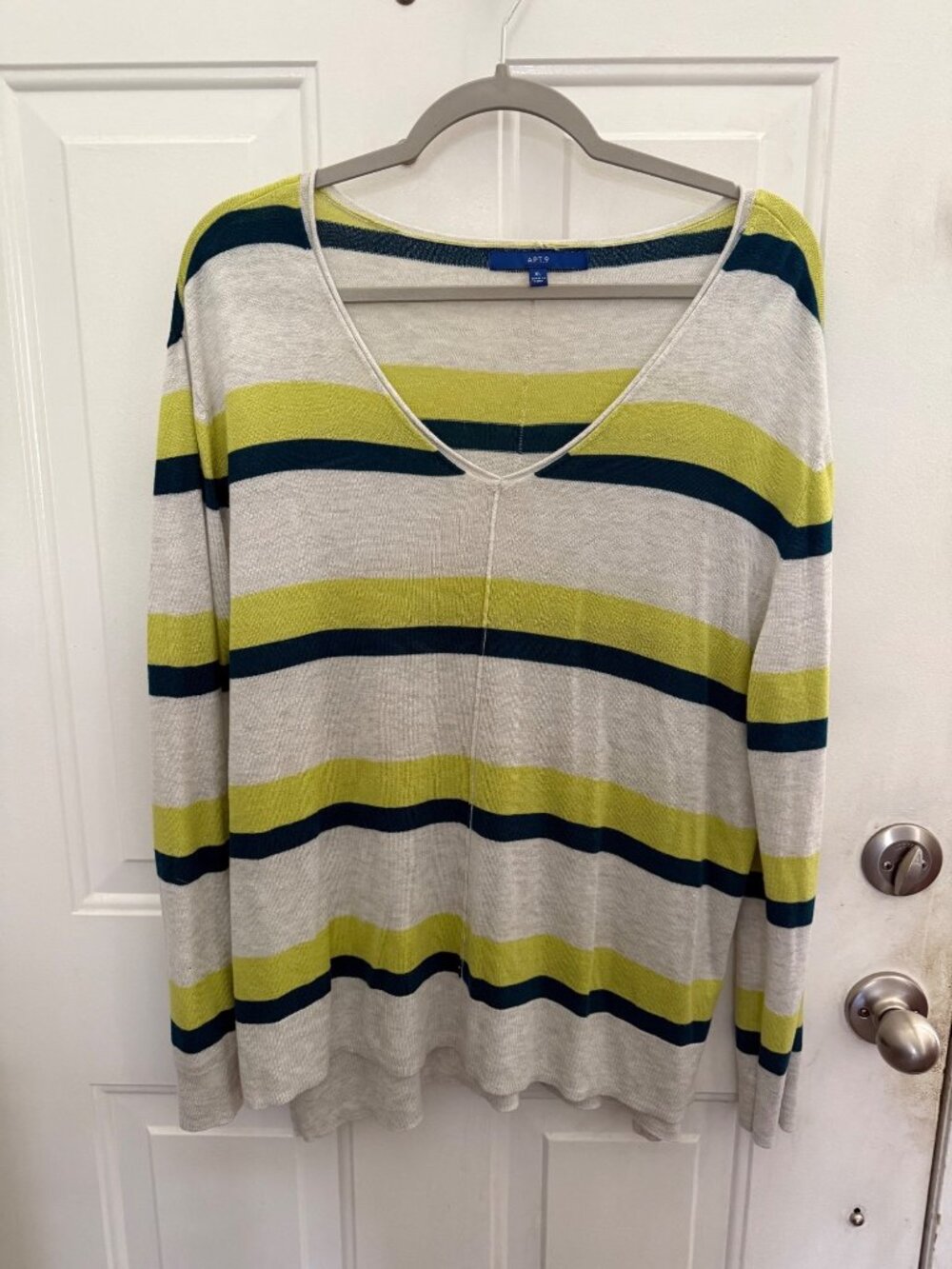 Apt 9 Multi-color Striped Long Sleeve Shirt XL